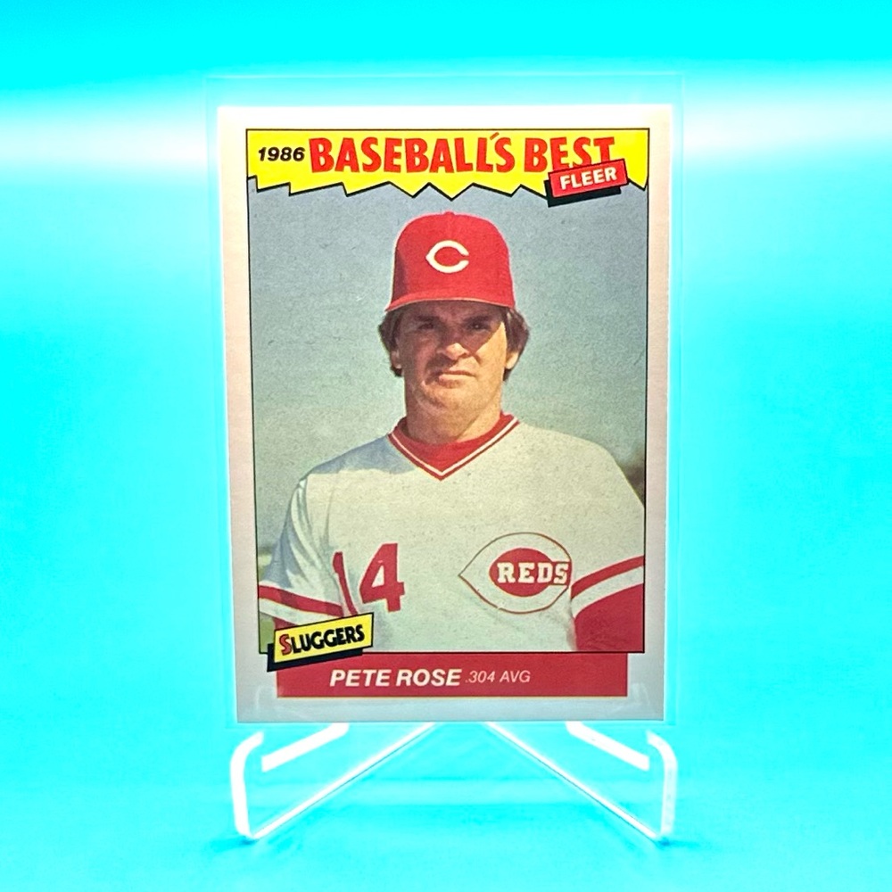 1986 Baseball's Best Fleer Sluggers🔥PETE ROSE🔥 🤯 #29